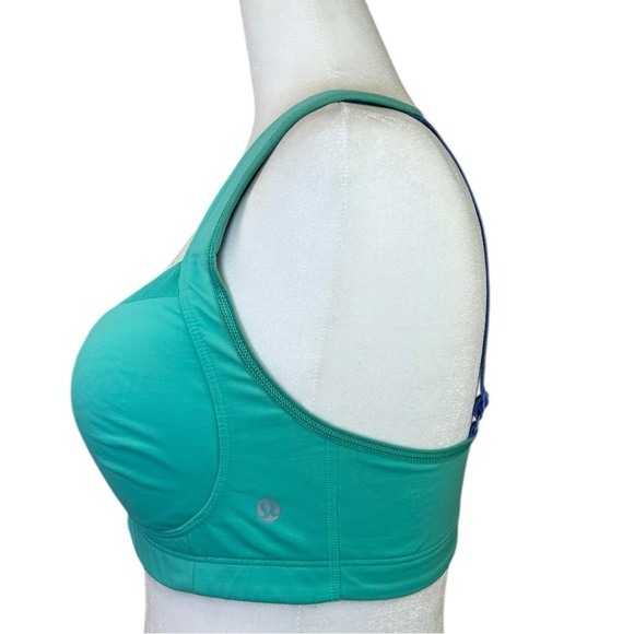 Lululemon - Women's 'Ta Ta Tamer' Sports Bra, Two-Tone - Green/Blue, Size 34D - Picture 8 of 16